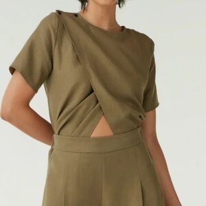 EUC Vetta Tencel/Linen Blend Reversible Top